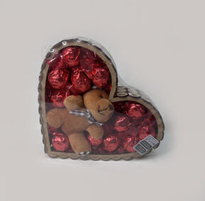 Bombons Chocolate Viermon Coração com Pelúcia Marrom