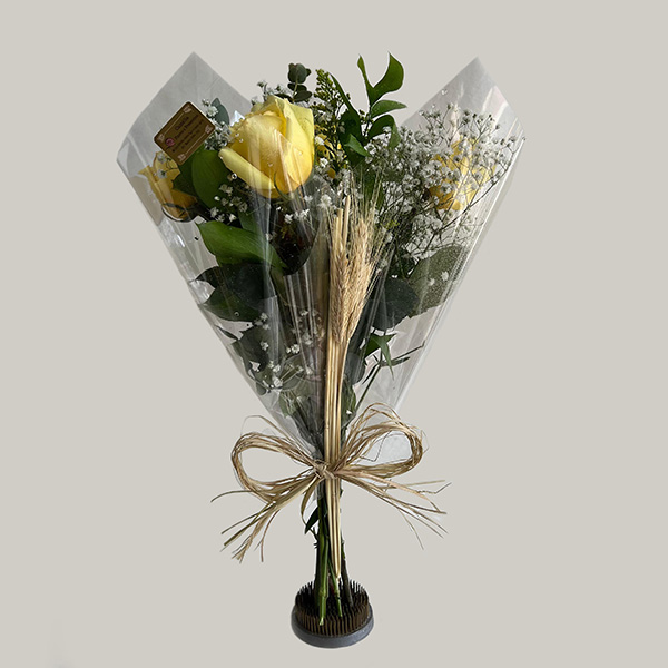 Buquê de 4 Rosas Amarelas